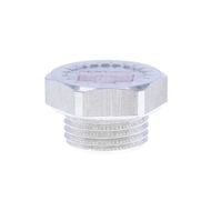Aluminium alloy screw plug with hexagon head with FILL ideogram
