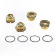 Brass anf glass level sight window kit for high temperatures G 1" - MOD.38B