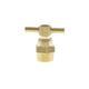 Brass drain cock with lever and hand screw system