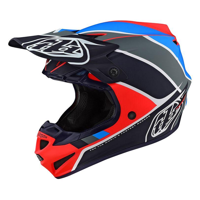 Troy Lee Designs Casco de moto SE4 Polyacrylite Factory de policarbonato con calota exterior de EPS