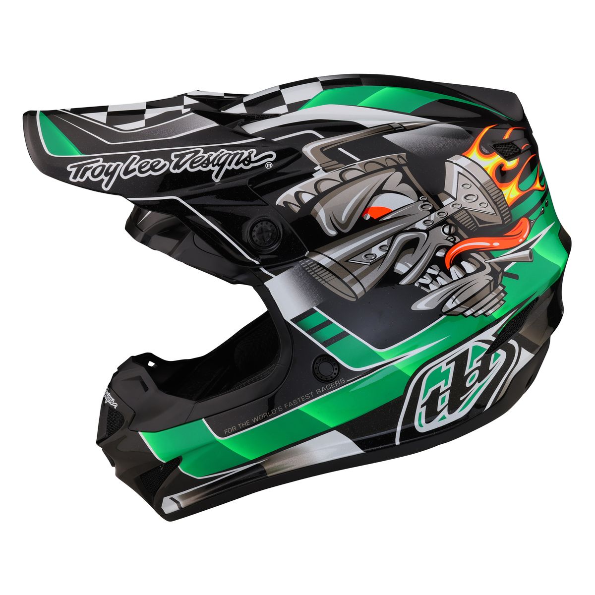 Troy Lee Designs Casco SE4 POLYACRYLITE RACE SHOP – Leggero, MIPS, 16 Ventole, Per Motocross Ed Enduro - 3