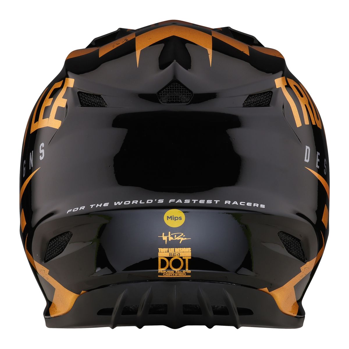 TROY LEE DESIGNS SE4 POLYACRYLITE CHECKER BLACK / GOLD - ¡Adquiérelo en
