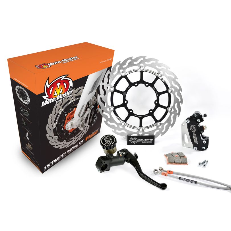 Complete Brake Kit Supermoto Racing with Disc, Pads, Caliper, Adapter