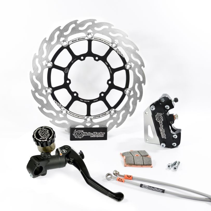 Complete Brake Kit Supermoto Racing with Disc, Pads, Caliper, Adapter