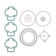 Complete Gasket Kit with O-rings (Engine Oil Seals not included)