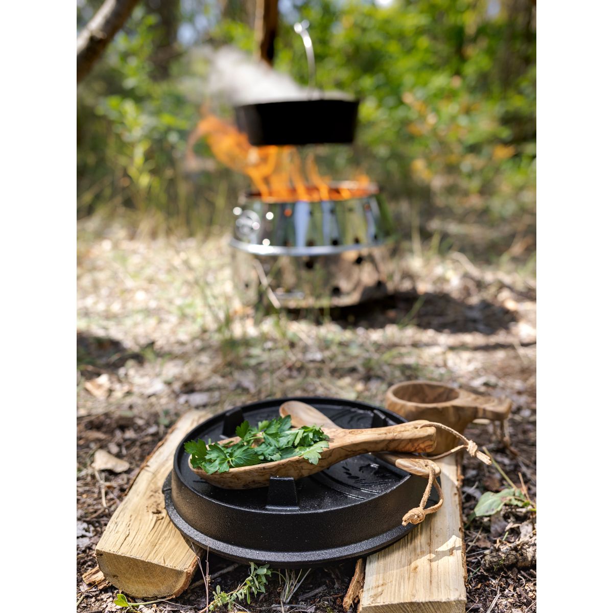 Cucchiaino Per Uovo In Legno D'Ulivo Naturale - 13 Cm - Design Unico Con Venature Naturali - Foto 10