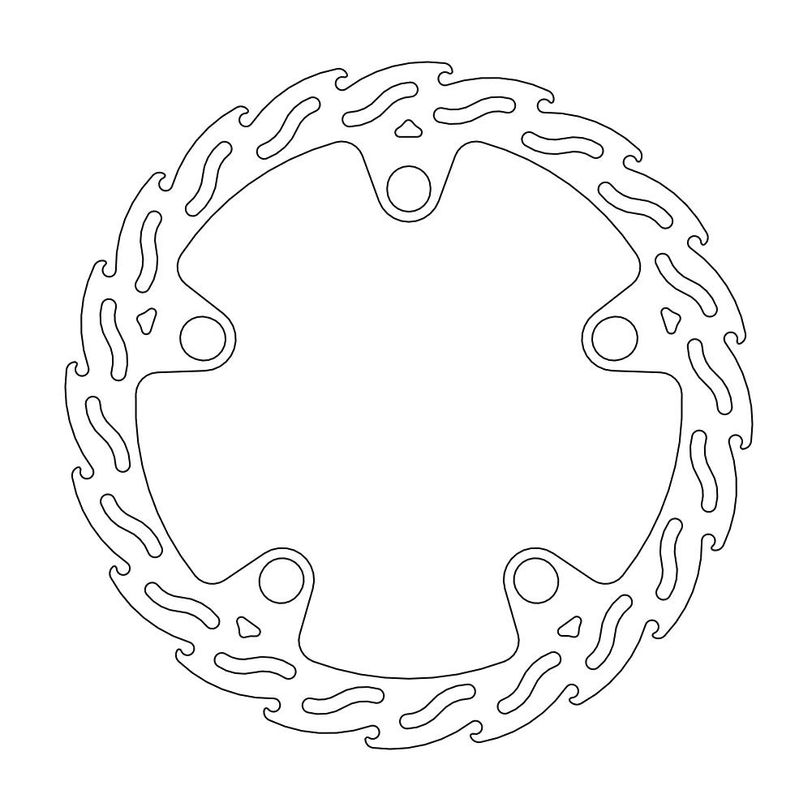 Disco Freno Bici Moto Master Flame 203mm - Design Alleggerito, Raffreddamento Ottimale - Foto 11