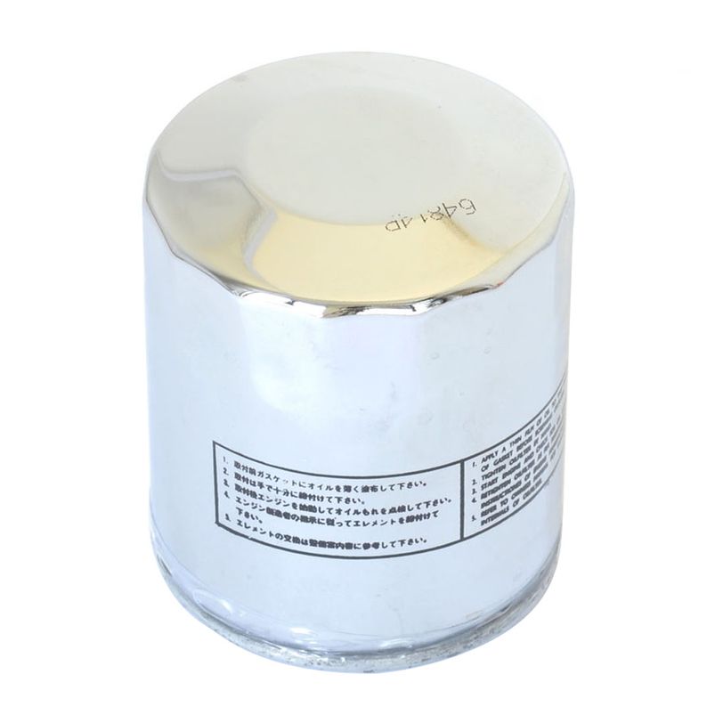 Filtro Olio avvitabile cromato per moto