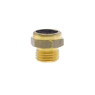 Hex head silencer made of brass with sinterized bronze spheres filter