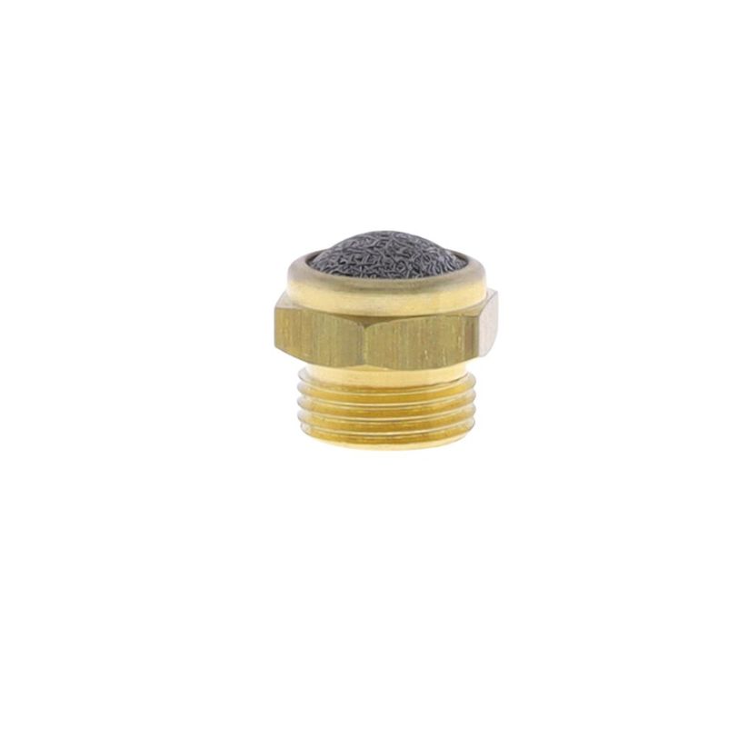 Hex head silencer made of brass with stainless steel wire filter