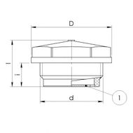 Plastic oil sight window with flat fiber seal
