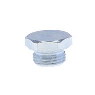 Screw plug with hexagon head made of zinc plated steel