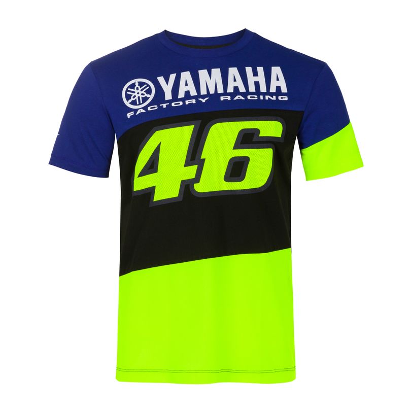 T-shirt VR46 Homme - 100% Polyester - Logo 46 GoPro Sur La Poitrine - Couleur Noir - Taille Unique Ou Selon Modèle